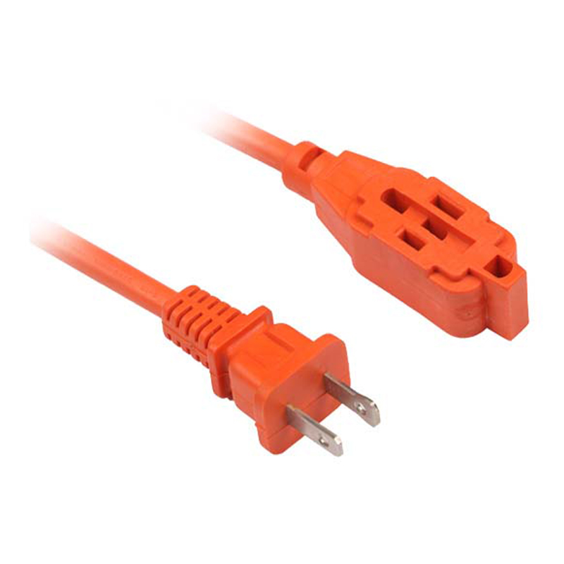 Dây nối dài ngoài trời nhiều ổ cắm màu cam sáng với phích cắm 2 chân Mỹ FP-670,FP-671