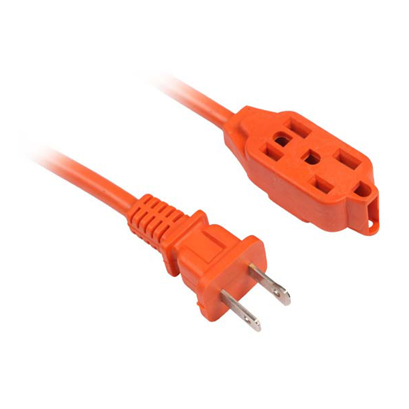 Dây nối dài ngoài trời nhiều ổ cắm màu cam sáng với phích cắm 2 chân Mỹ FP-670,FP-671