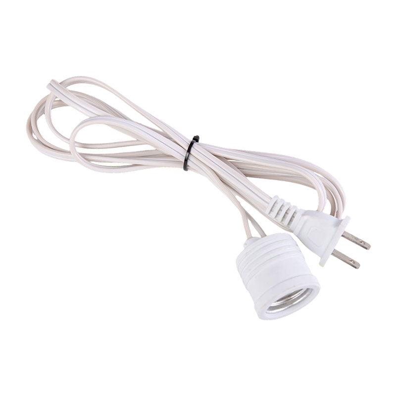 Dây nối nguồn ổ cắm đèn E27 có phích cắm AC hai chân FP-740