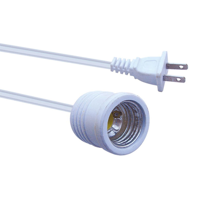 Dây nối nguồn ổ cắm đèn E27 có phích cắm AC hai chân FP-740