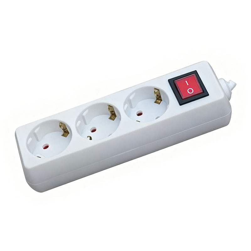 Ổ cắm mở rộng có thể thu vào Schuko của EU Ổ cắm điện có công tắc Rocker